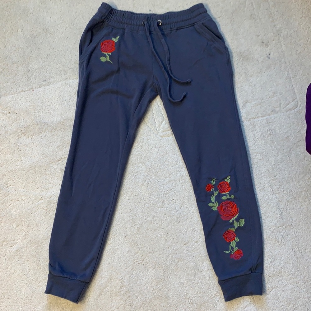 Cotton On Rose Embroidered Sweats